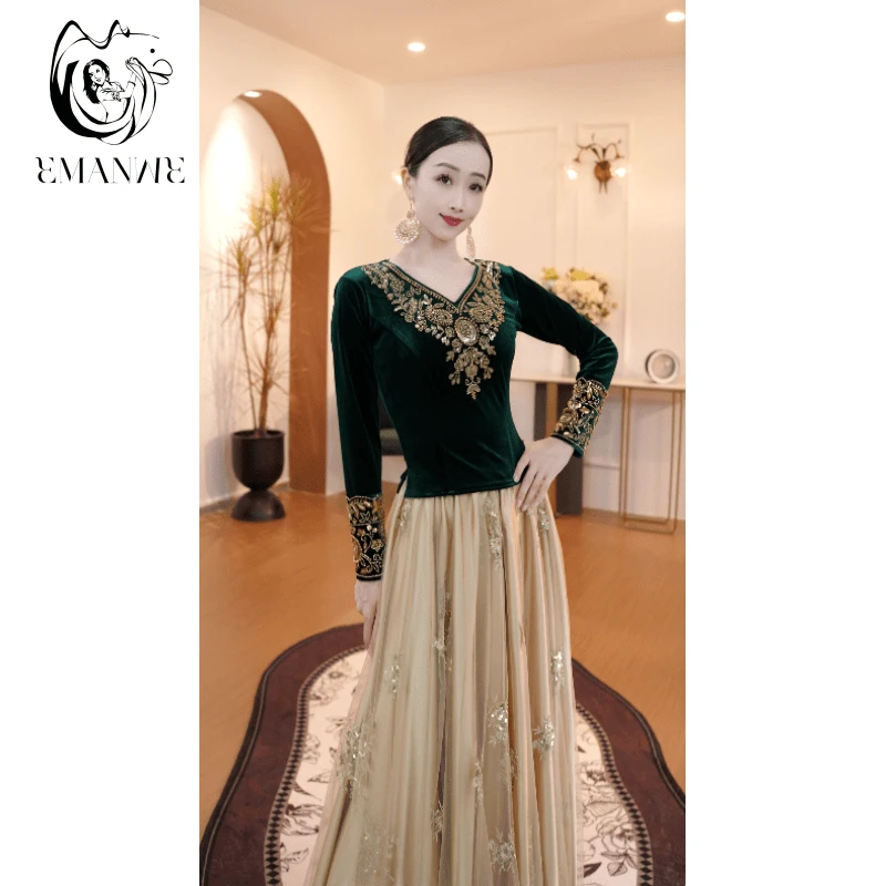 E25Q87依曼之舞异域风情新款上衣跳舞气质民族风新疆舞蹈服装