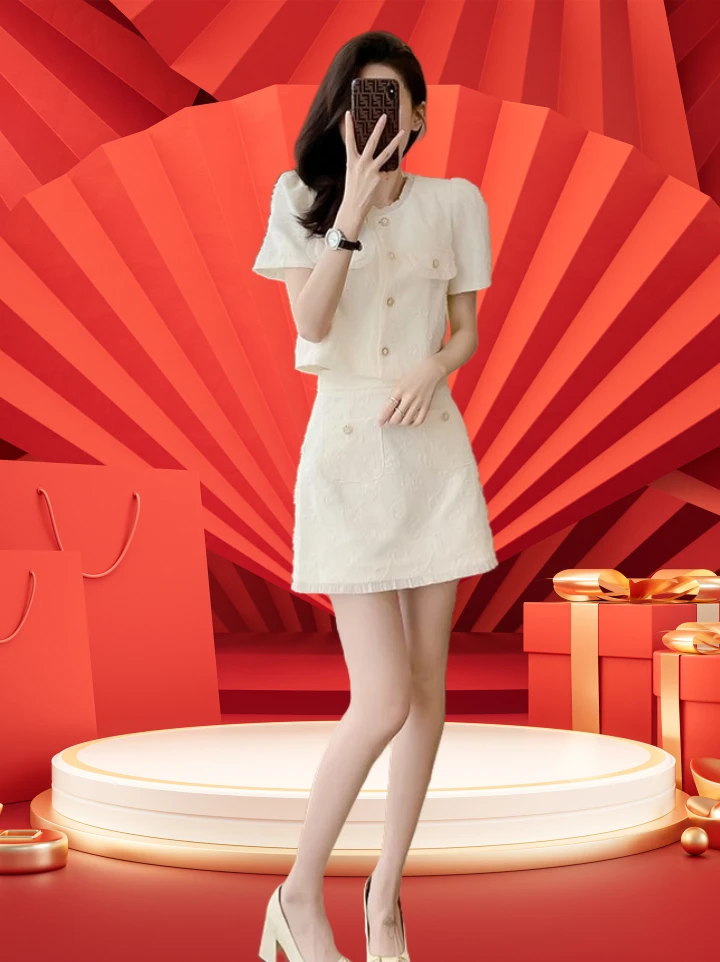 今年流行小香风套装裙2025春夏新款法式裙子轻奢女装禅意仙气飘飘