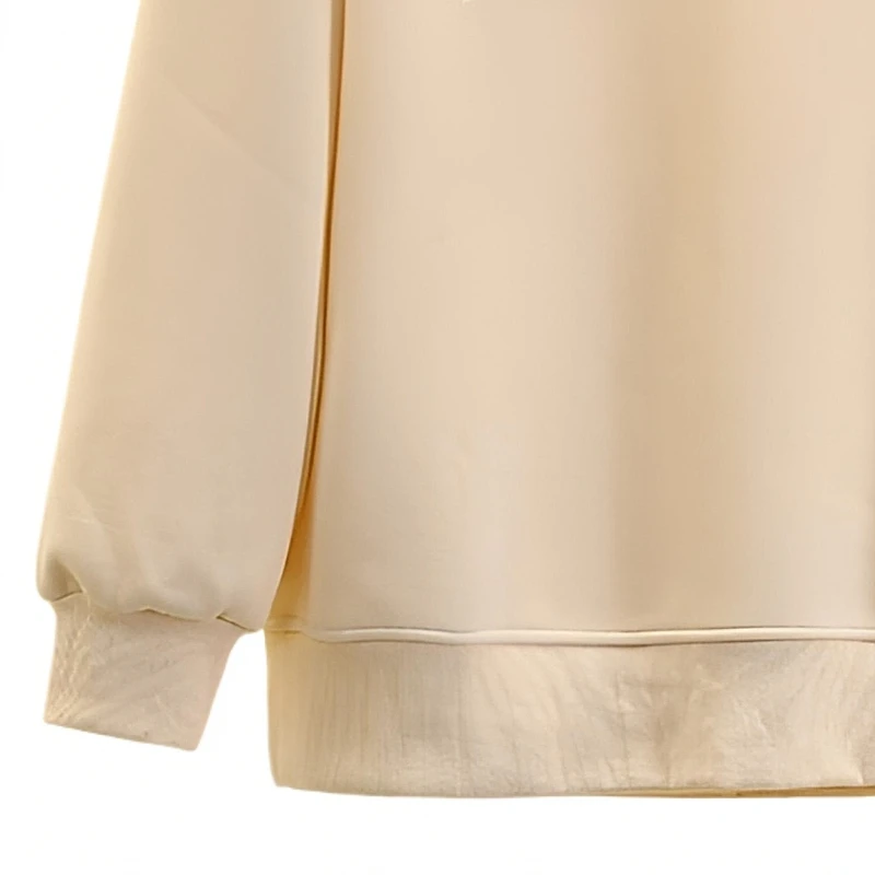 【伍莎-自营】印花字母宽松圆领加绒卫衣#MHX38V010