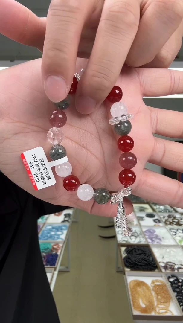 未镶嵌手链水晶圣诞系列绿幽灵