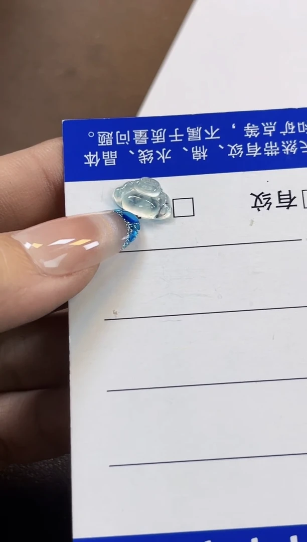 裸石翡翠风生06玻璃种小佛公8.1*12*3