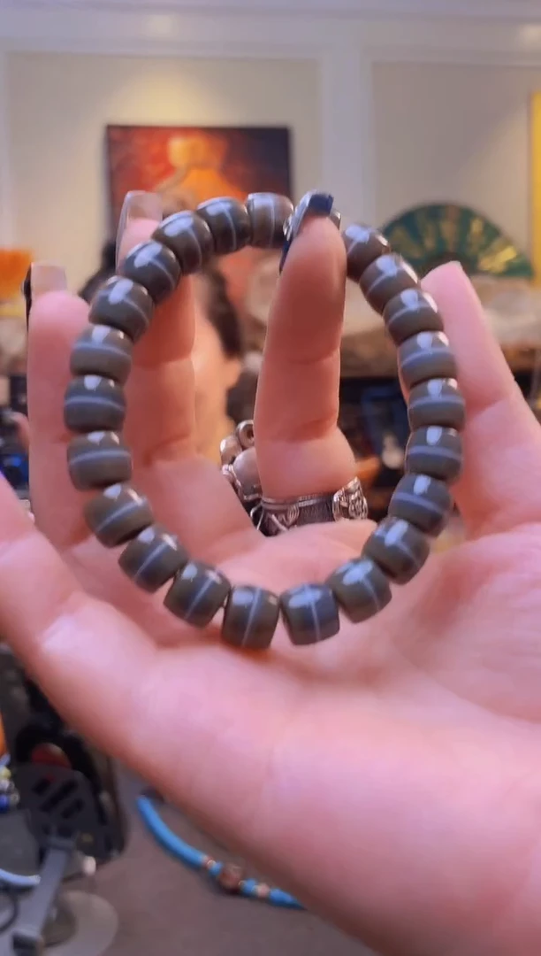 木质类灰皮雪域一线手串