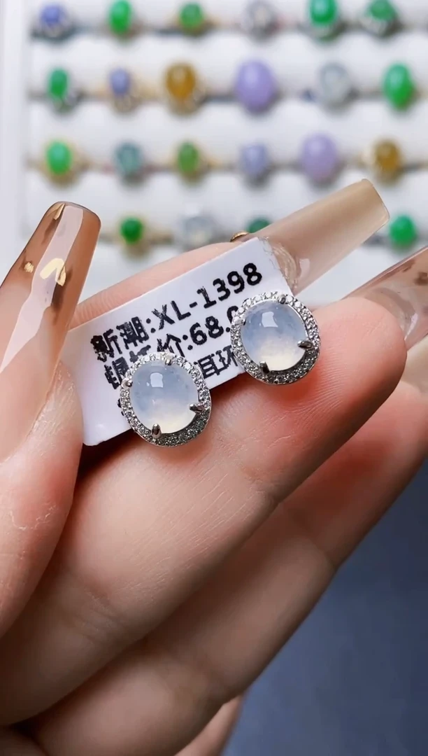 银S925镶嵌戒指翡翠0076