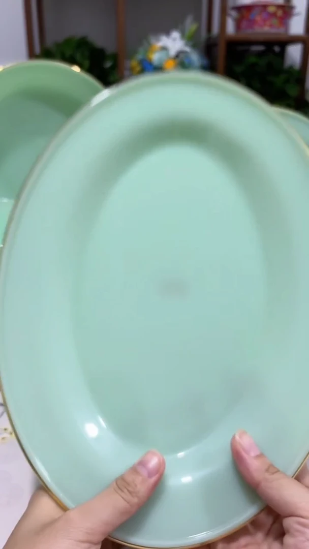 1 2英寸玉瓷鱼盘1个【贝美】