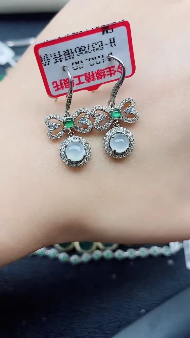 银S925镶嵌戒指翡翠1