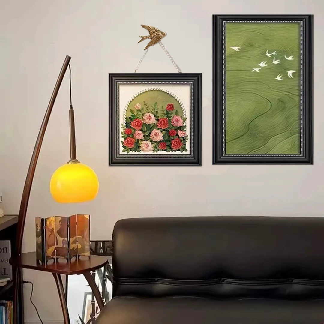 中古风客厅装饰画法式复古沙发背景墙挂画高级感现代美学艺术画