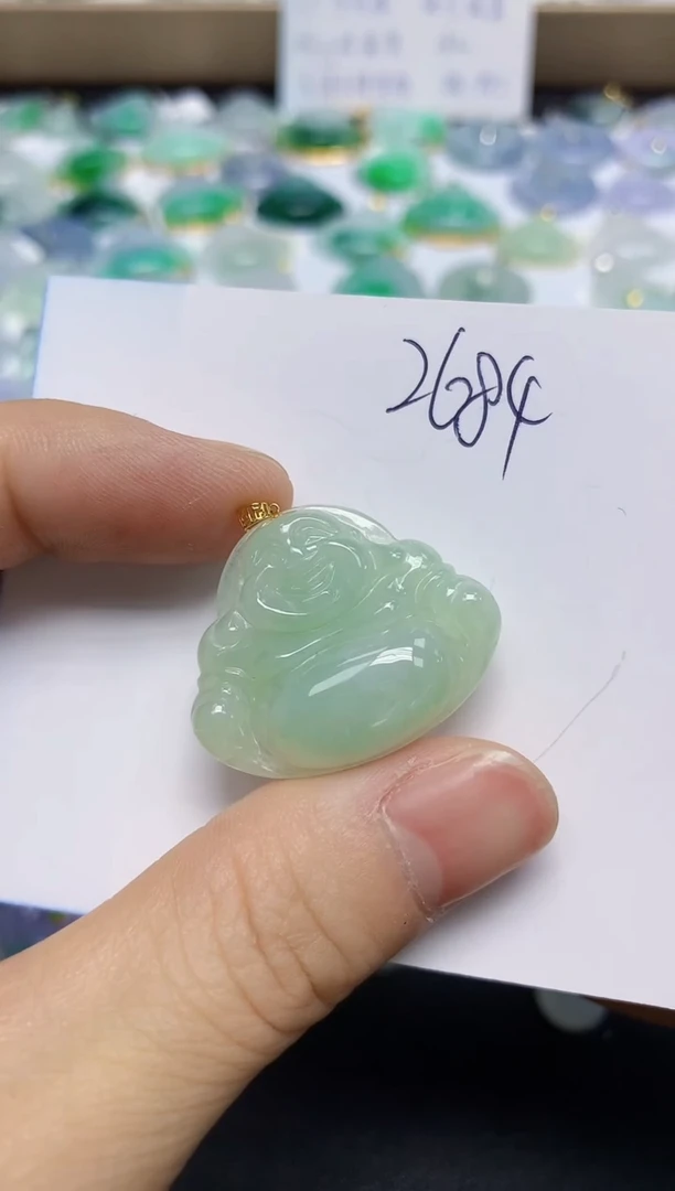 翡翠未镶嵌颈饰天然缅甸翡翠A货