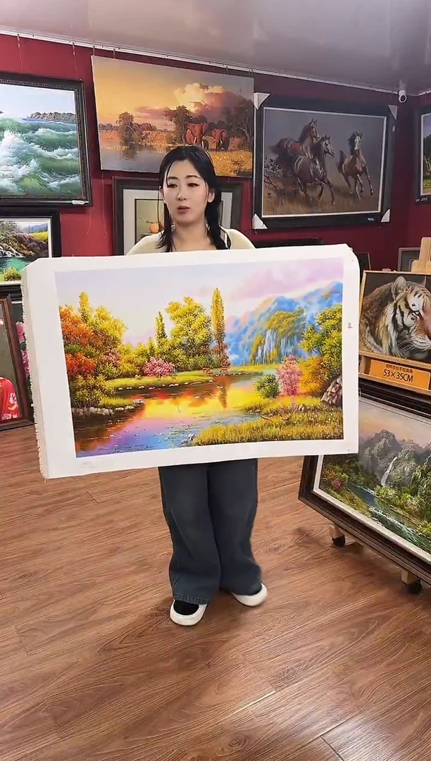 油画【86号】约90*60cm丨朝鲜原创纯手绘孤品油画丨顺丰包邮