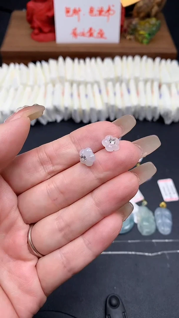 【闪购商品】翡翠耳饰银S925镶嵌MS155135