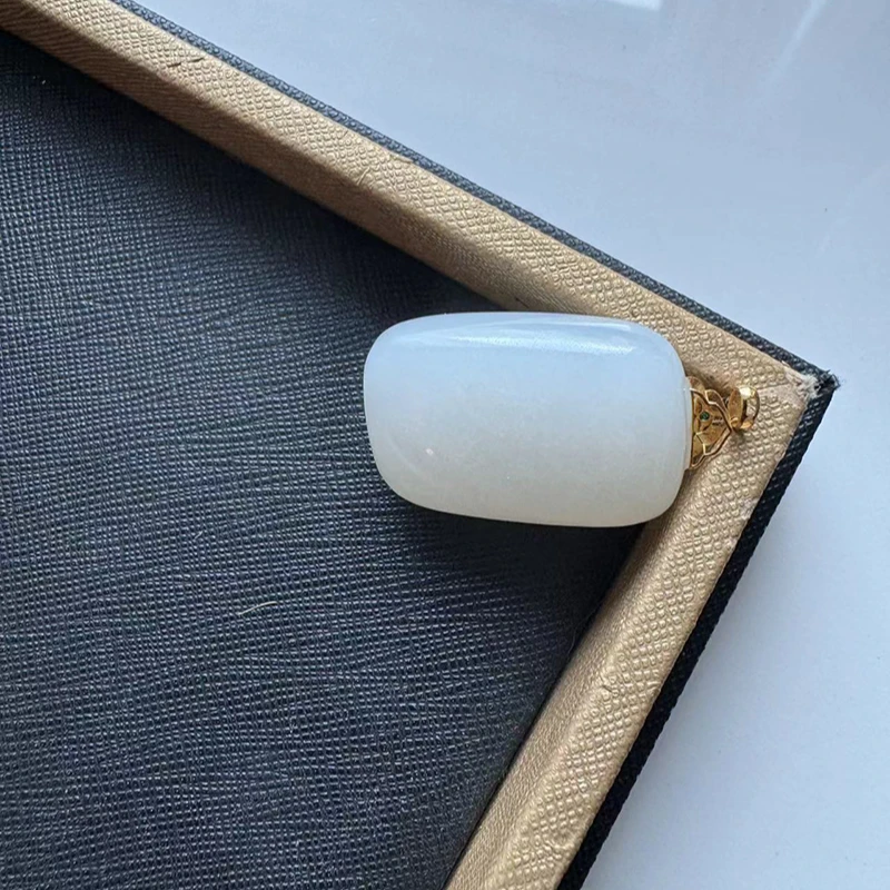 吊坠925银玻璃 宝丫轻奢  复古大气简约几何镶嵌项链吊坠K3055