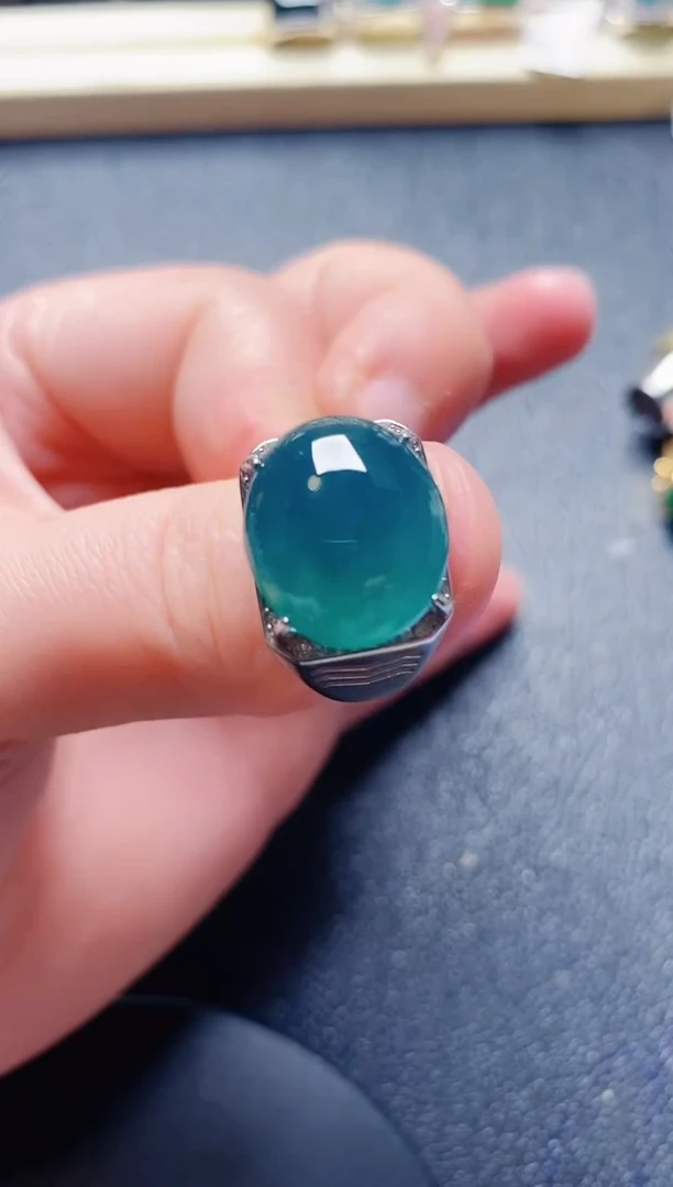 银S925镶嵌戒指翡翠1111