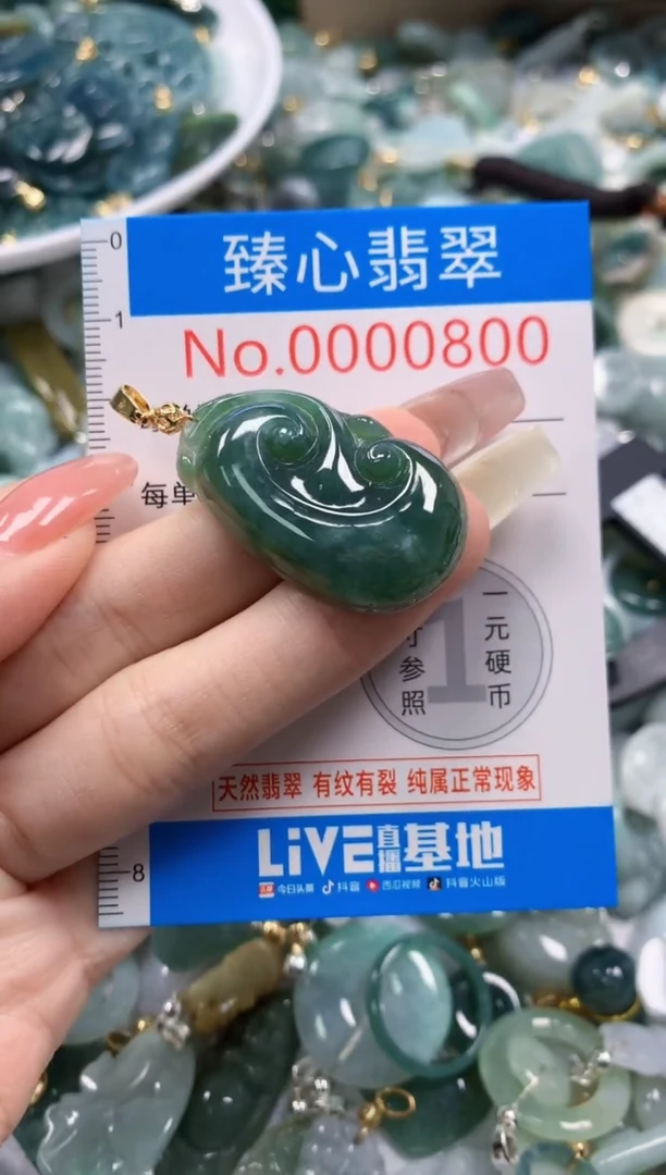 翡翠未镶嵌颈饰800