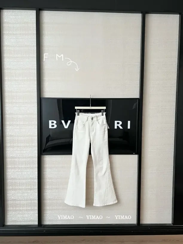 【赵小小&神裤2.0】X-98078 加绒复古水洗微喇牛仔裤高腰显瘦弹力女