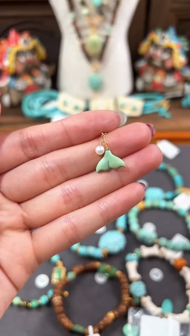 【闪购商品】绿松石提溜18K金镶嵌绿松石提溜