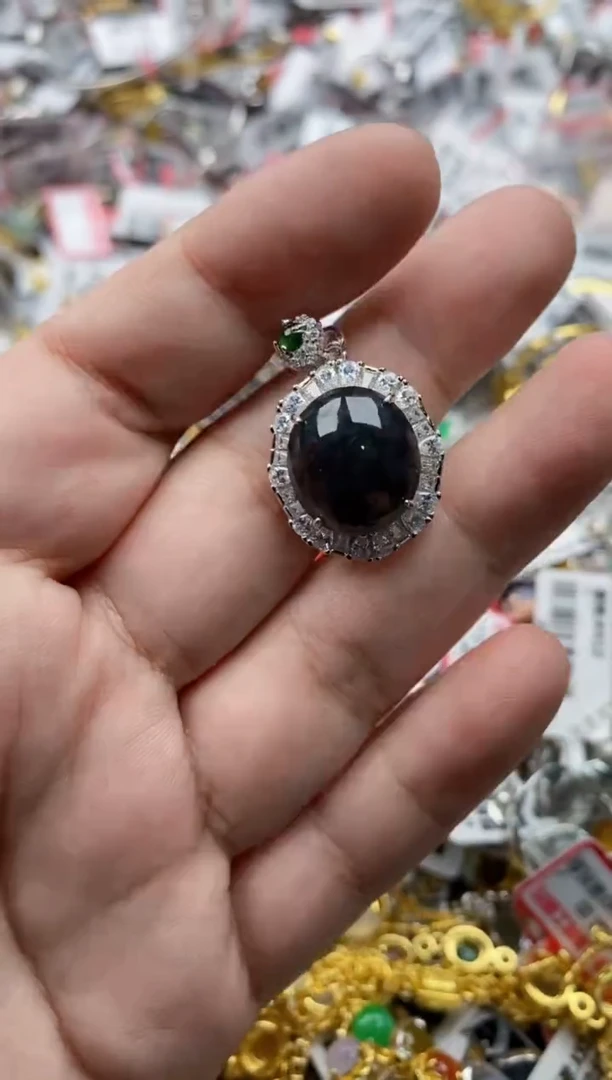 【闪购商品】翡翠戒指银S925镶嵌22222---2