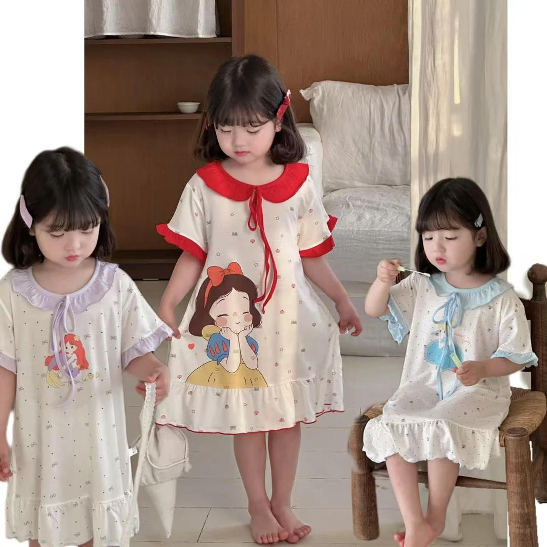 公主花边裙 | 天丝莱赛尔女童韩版公主风睡裙 1SQ2