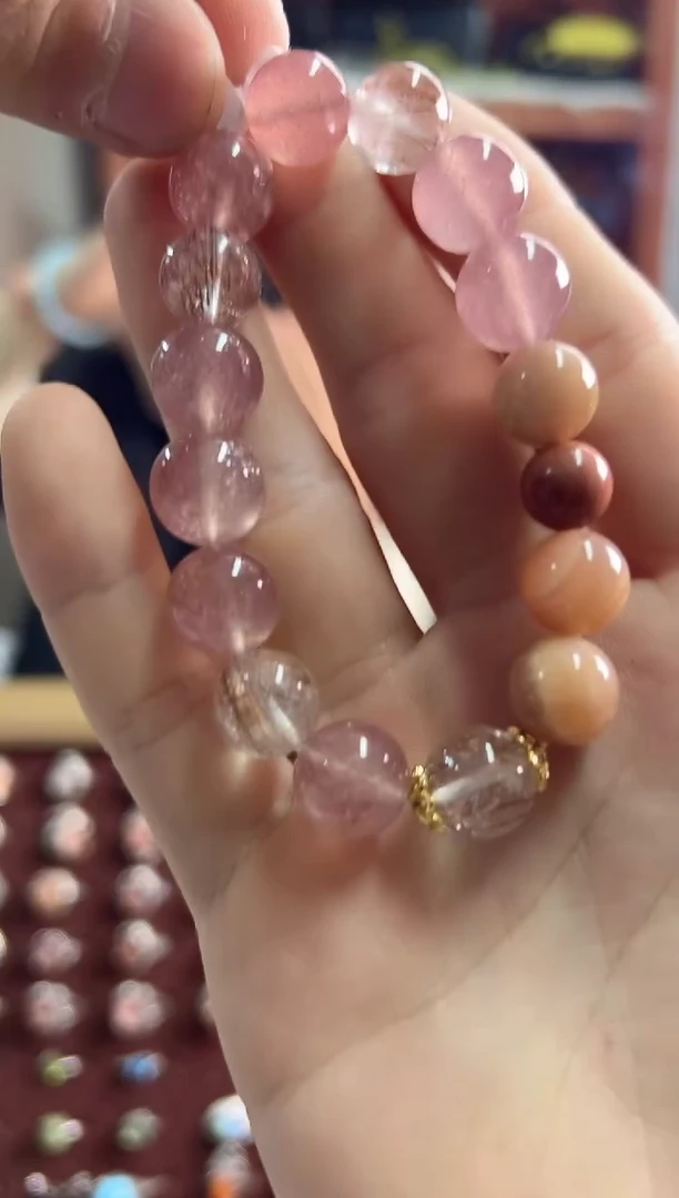 水晶手串合金水晶
