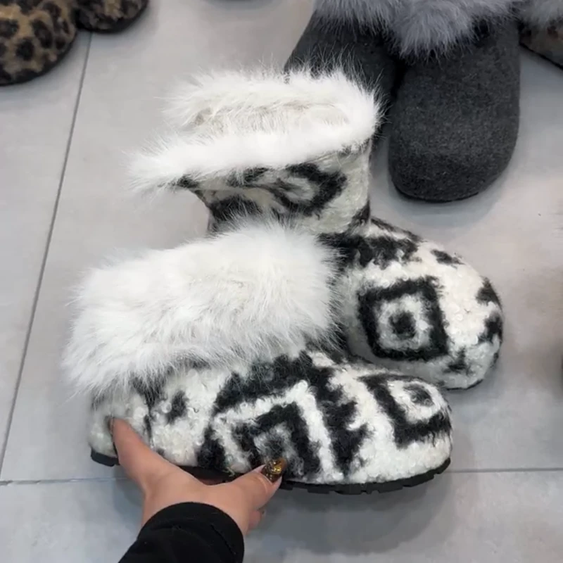 巨好看雪地靴女秋冬季新款加绒保暖厚底内增高防滑毛毛绒短棉鞋靴