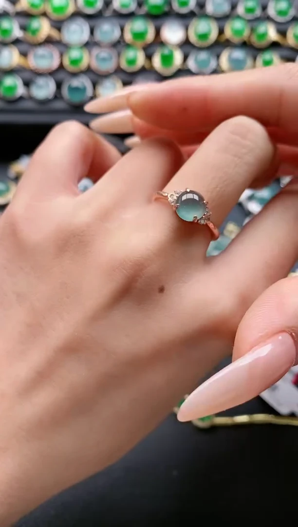 【闪购商品】翡翠戒指银S925镶嵌1111111