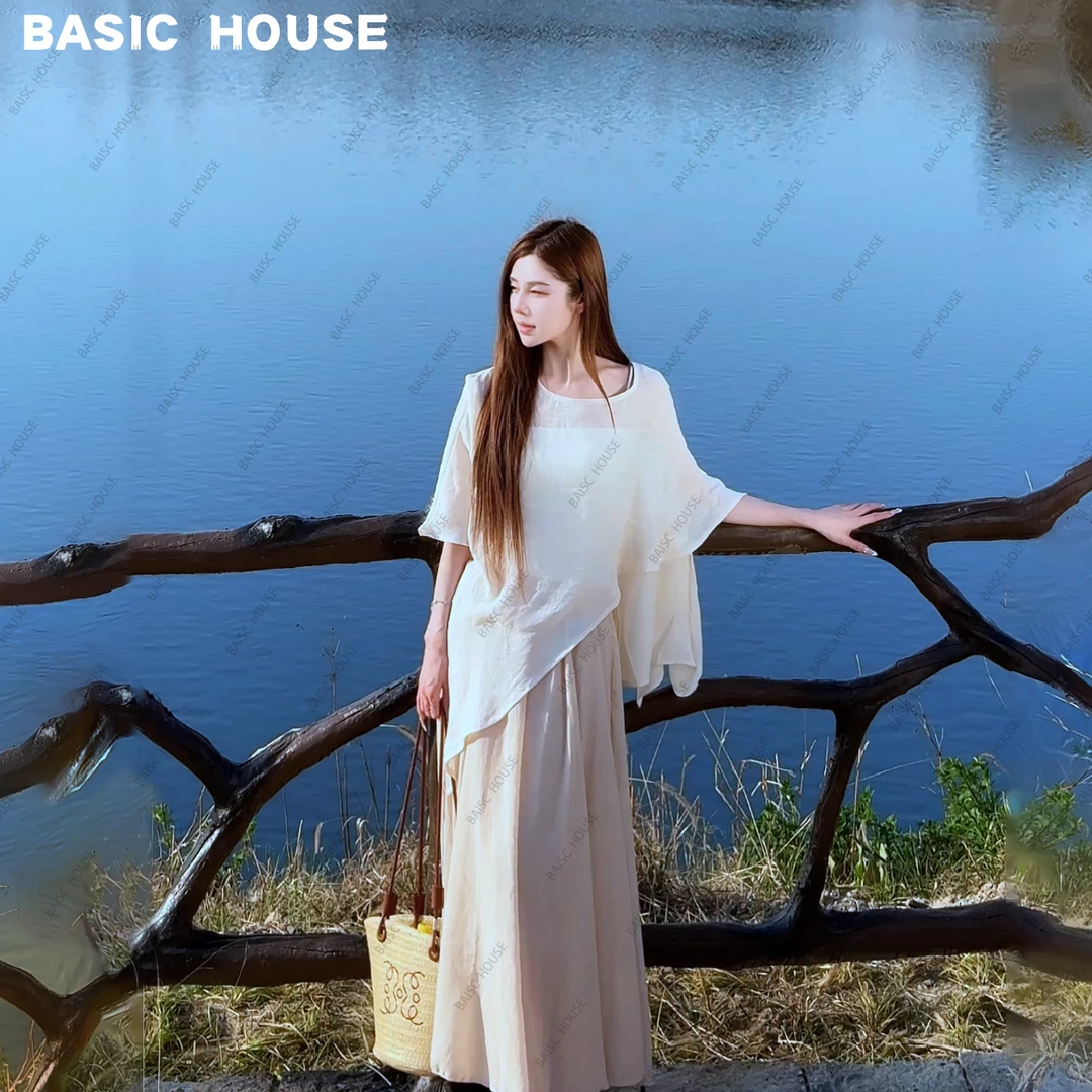Basic House/百家好【青衫烟雨】25年夏季新宽松禅系风慵懒三件套女