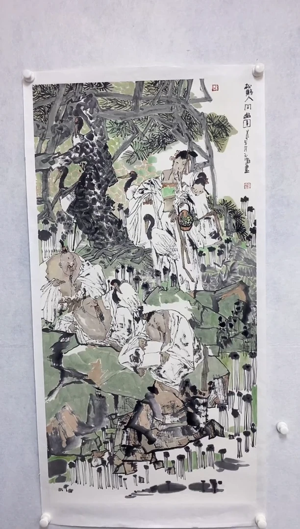 国画催玉滨8平尺花鸟