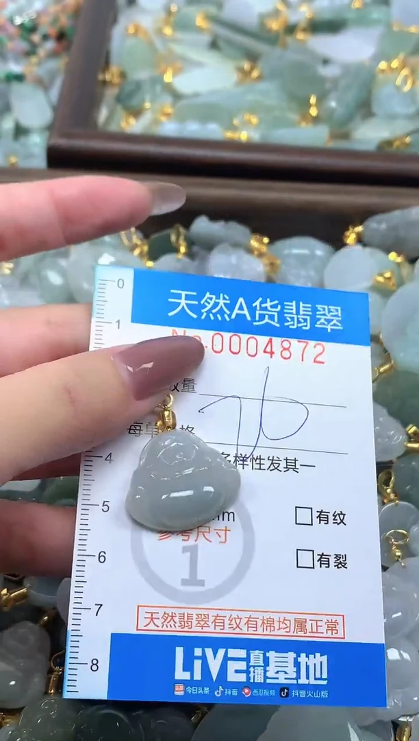 颈饰未镶嵌翡翠净货挂件-4872