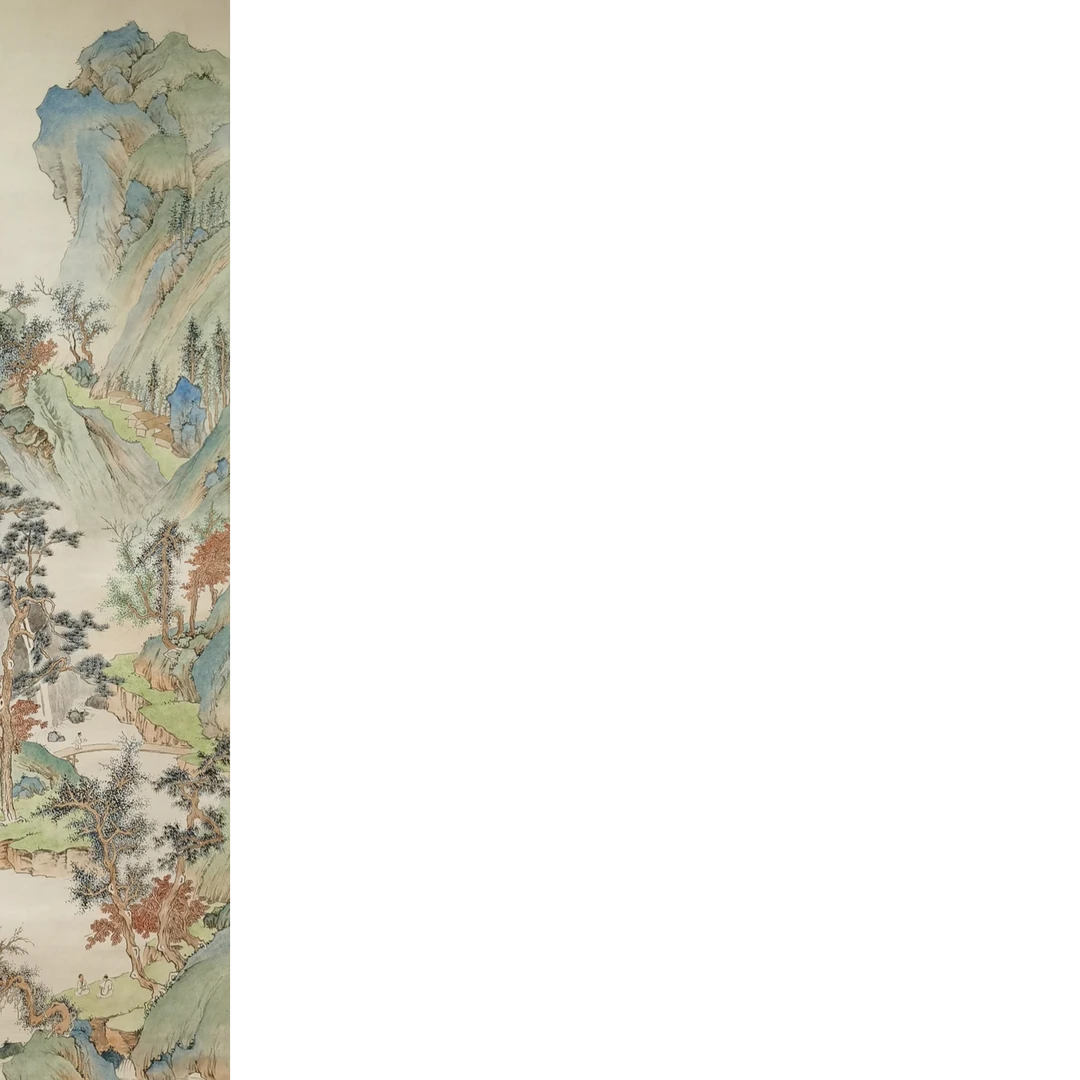 【辽拍】V250709-2-291《山水人物》（4.2平尺）纸本镜片 ws19