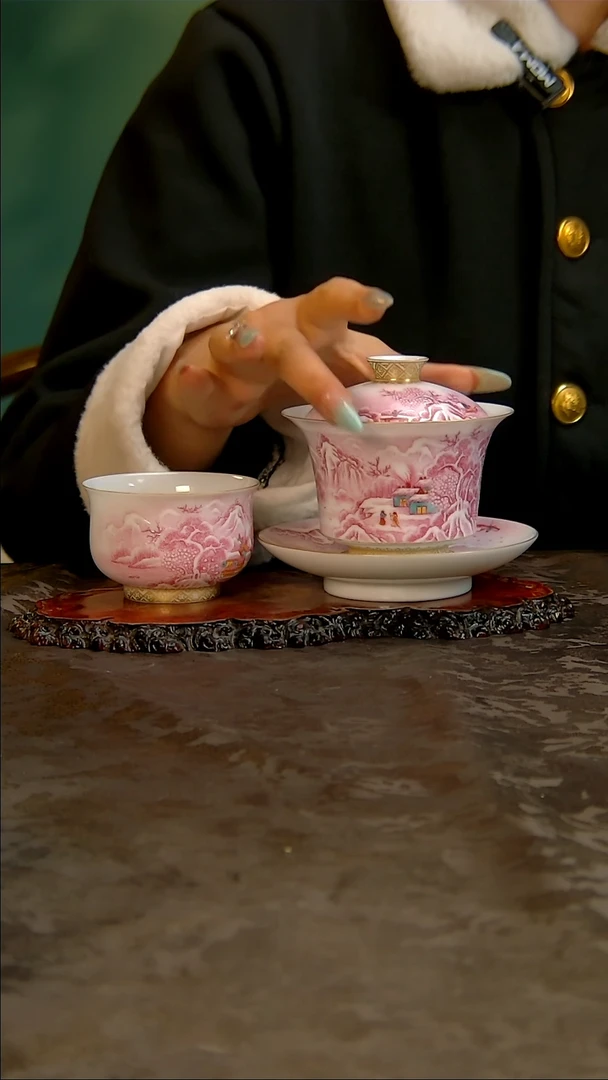 【闪购商品】斗彩手绘雪景套组