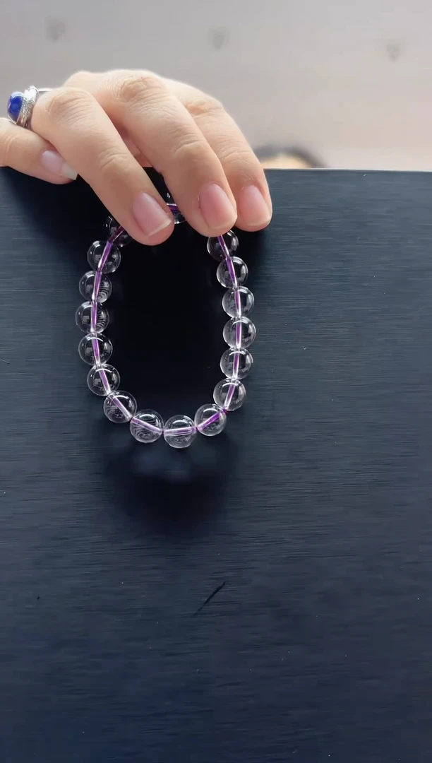 水晶摆件未镶嵌巴西紫水晶手链78