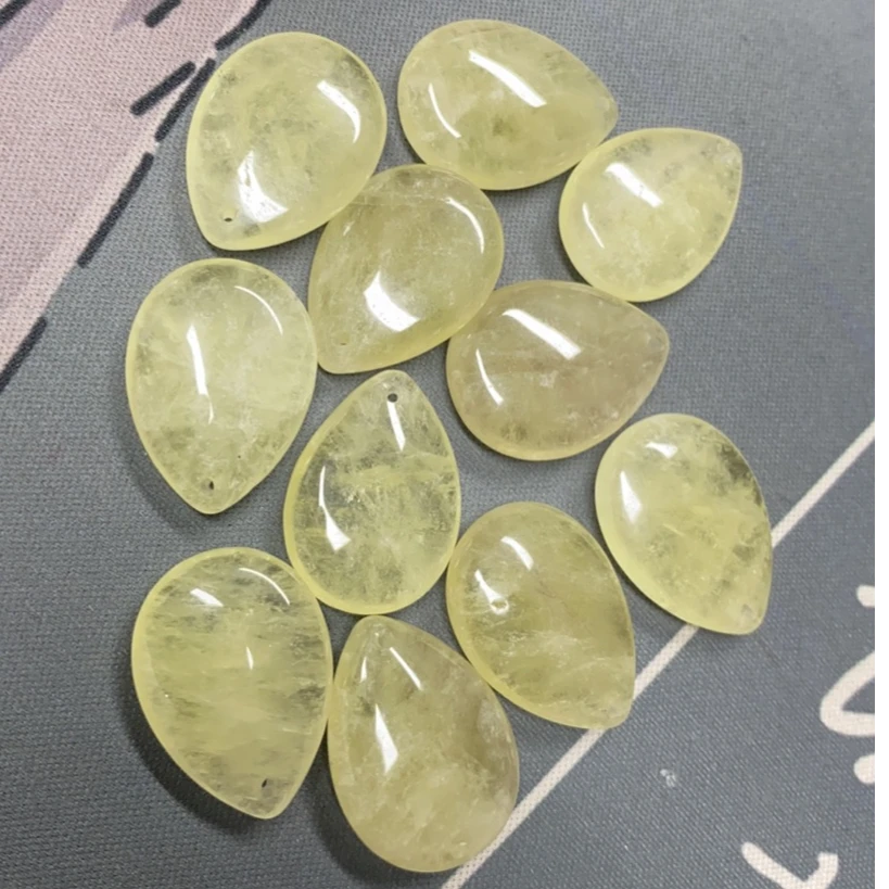 天然黄水晶水滴形吊坠多样性发一