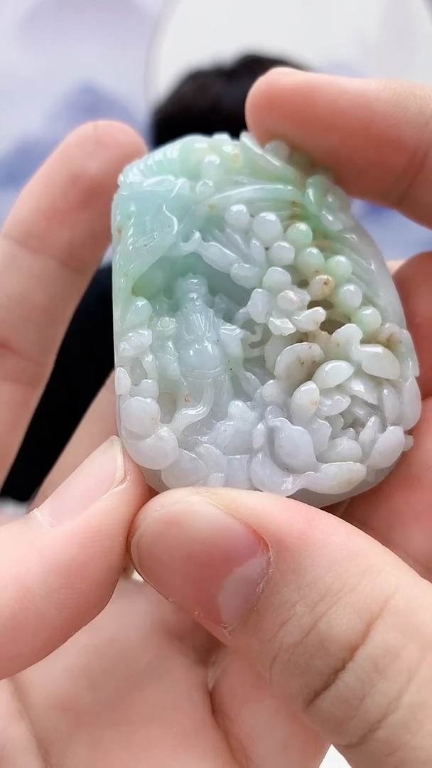 未镶嵌定制翡翠4868bb-毛货挂件17