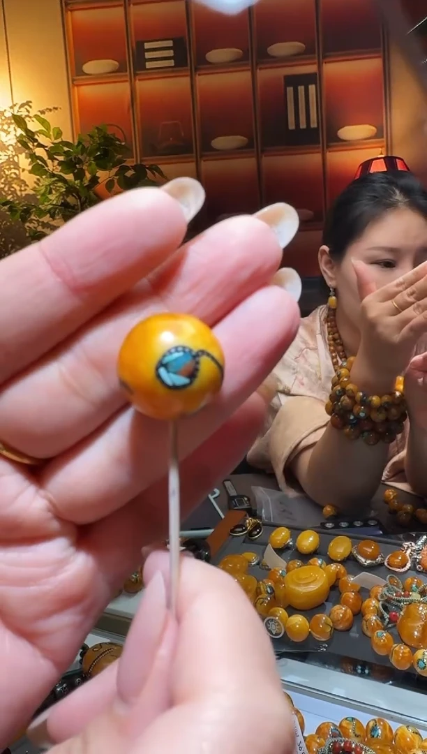 蜜蜡颈饰未镶嵌9765天然蜜蜡珠宝奇石全都保真