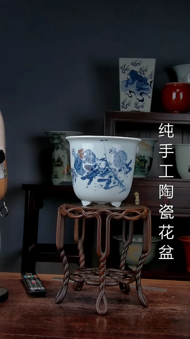景德镇陶瓷手工花盆