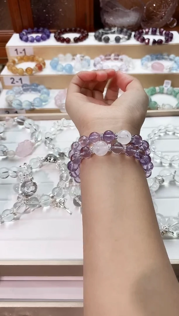 【闪购商品】水晶手串未镶嵌玻利维亚紫水手串