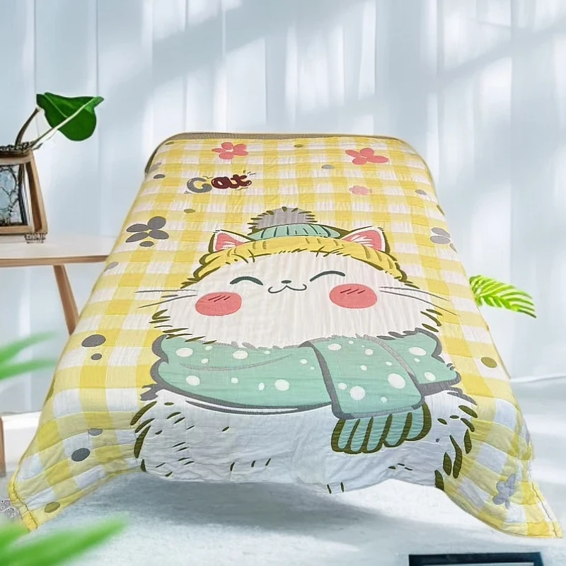 【冬日猫咪】200*230cm  A类全棉纱布云朵泡芙被