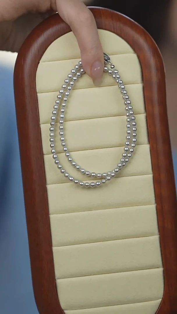 【闪购商品】海水珍珠项链银S925镶嵌真多麻项链3-4