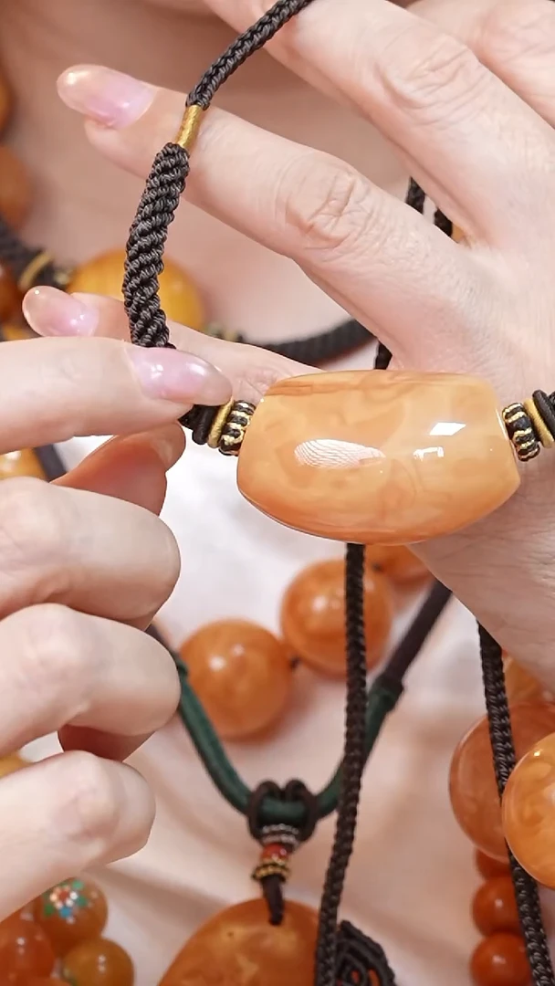 蜜蜡颈饰未镶嵌222  7734天然蜜蜡珠宝奇石云端妖孽全部保真