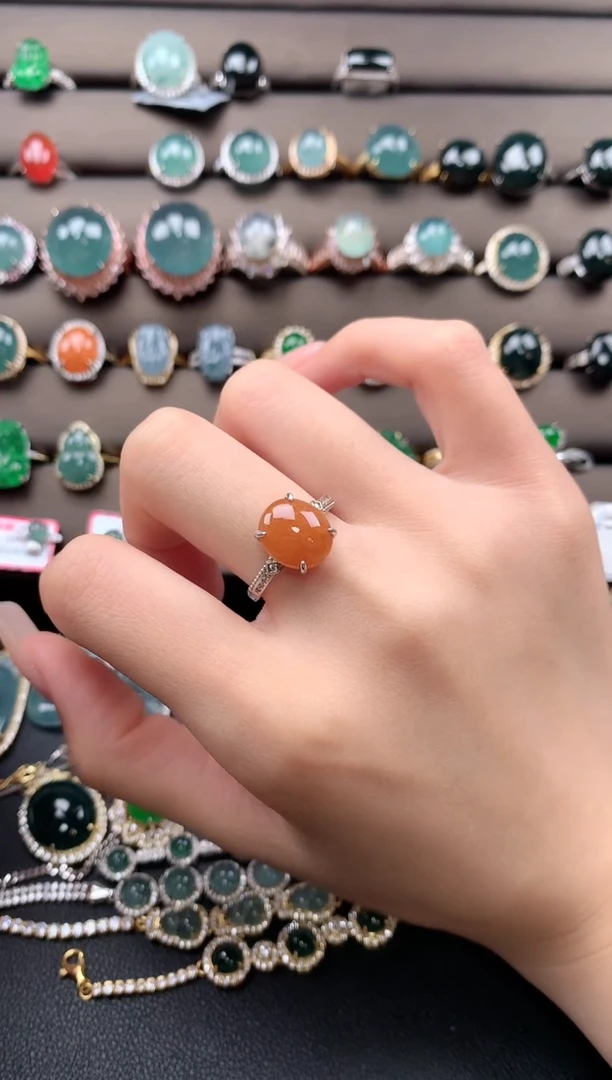 【闪购商品】翡翠戒指银S925镶嵌3243423