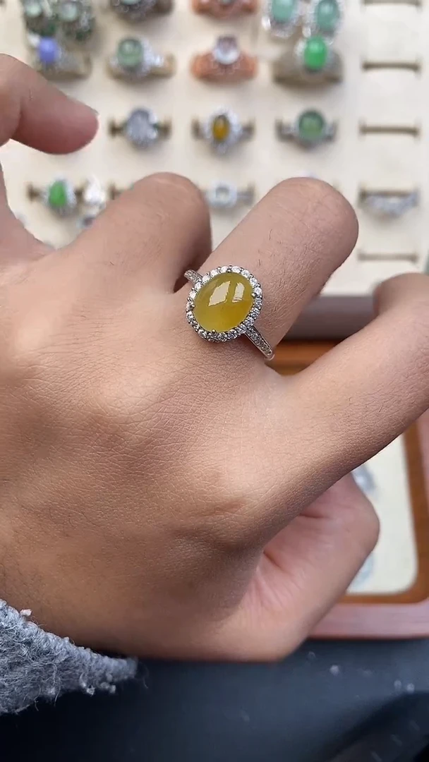 银S925镶嵌定制翡翠69000