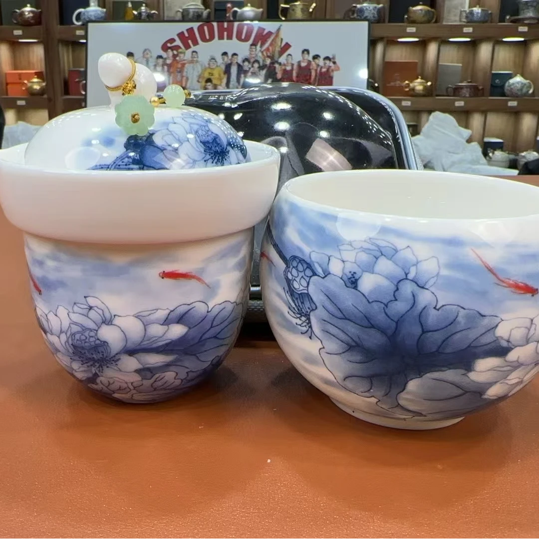 【闪购链接】YS420-荷花旅行茶具