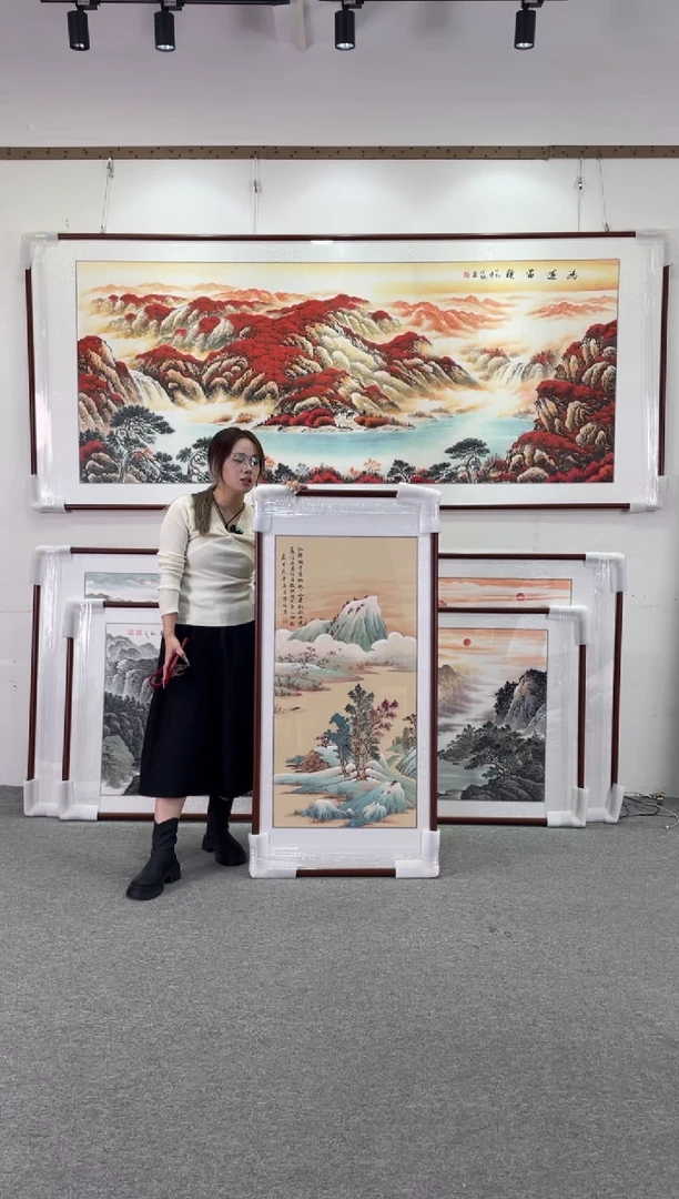 国画江山千里130*62手绘国画