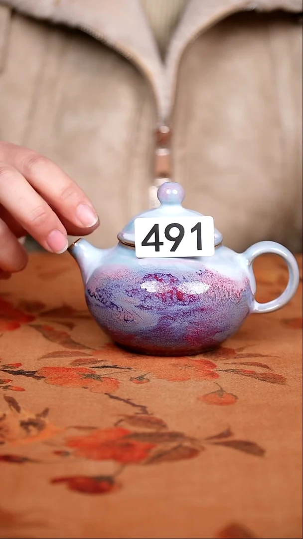 全品钧瓷茶器摆件