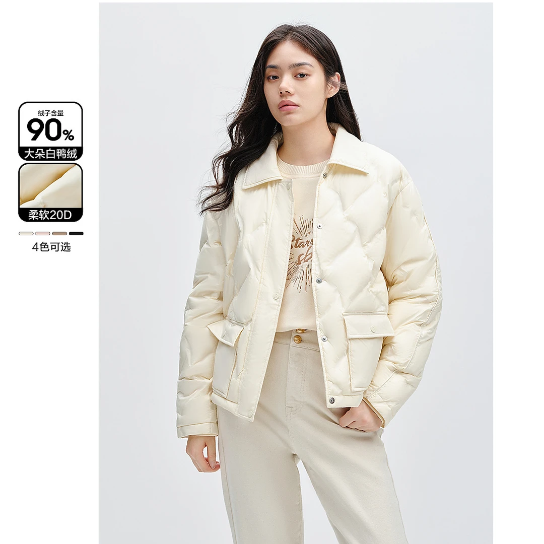 压胶衬衫夹克羽绒服高档短款羽绒服AAACE412E