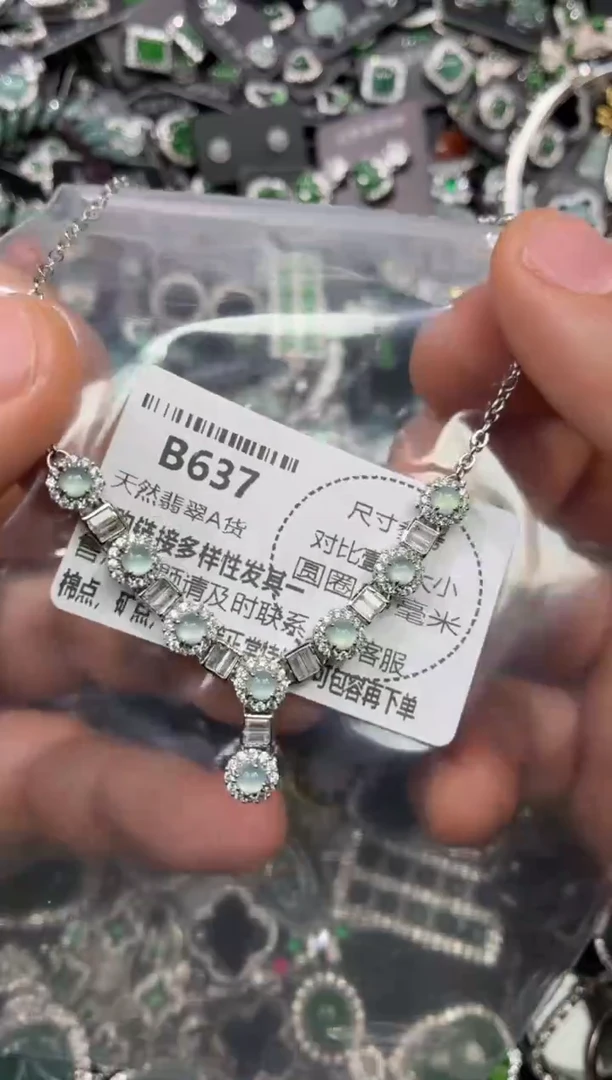 颈饰未镶嵌翡翠B637项链