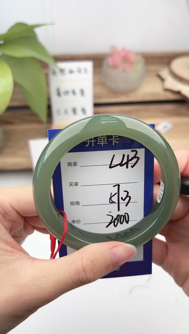 未镶嵌手镯和田玉微色差L43