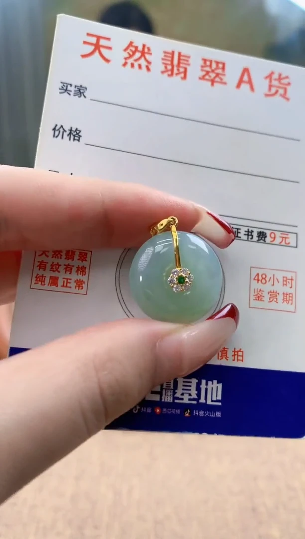 颈饰未镶嵌翡翠 天然A货翡翠挂件