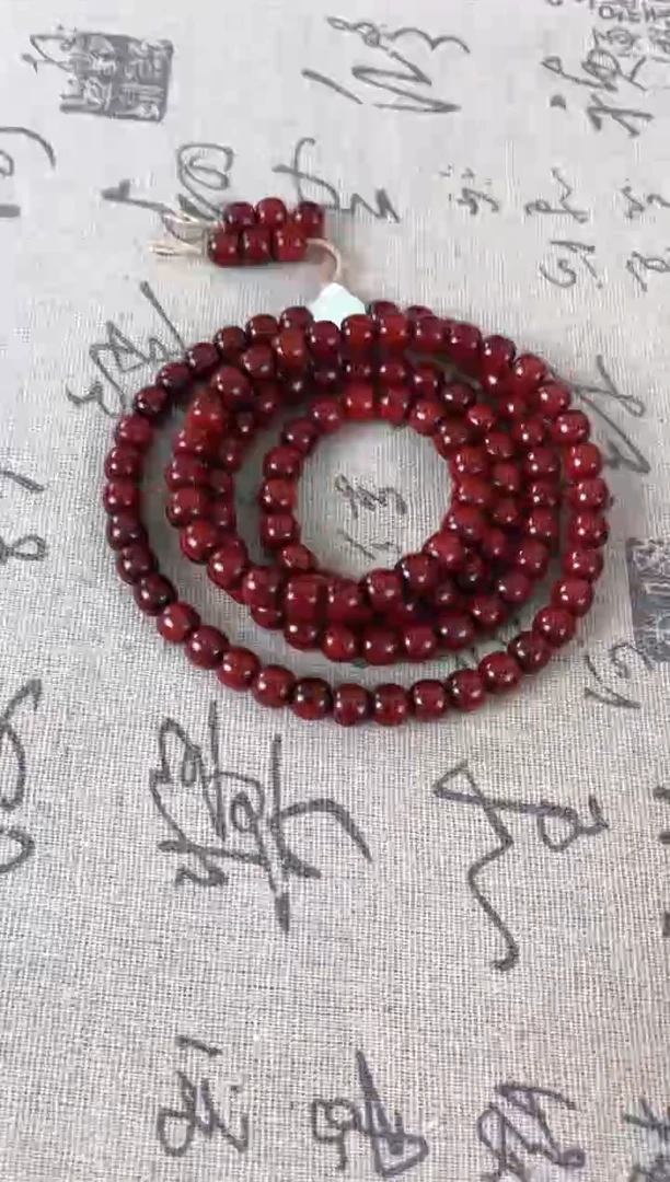 檀香紫檀（小叶紫檀）琴料8*9 老型108颗