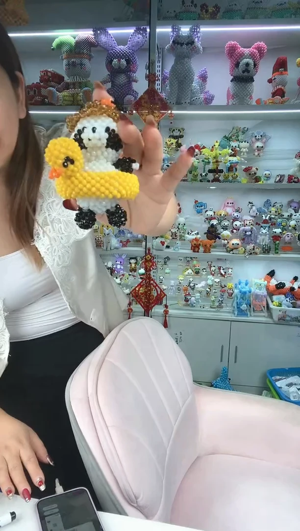 玻璃0677卡4水晶游泳圈的熊猫材料包1套