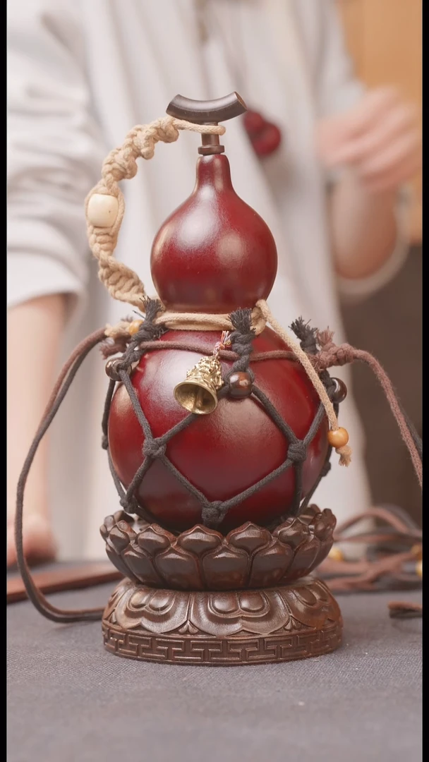 328号链接精品大漆葫芦现货现发[一物一拍]不包含莲花底座