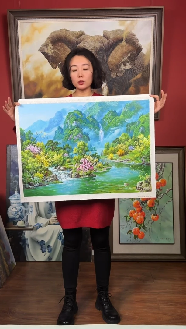 油画【40号】约50*70cm丨朝鲜原创纯手绘孤品油画丨顺丰包邮